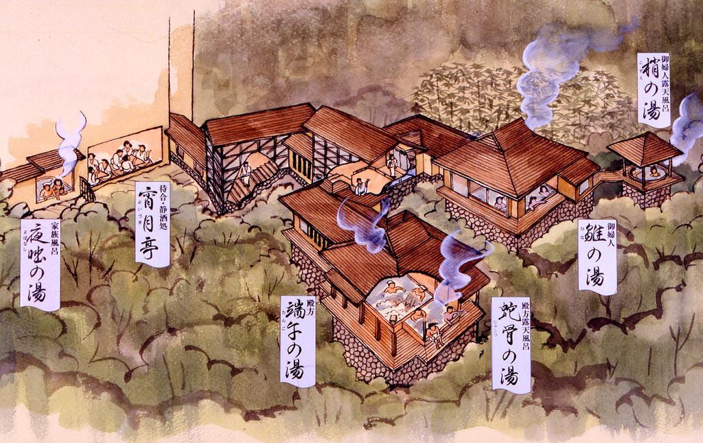Отель Hakone Tokinoshizuku Экстерьер фото A 19th-century painting of a Japanese village